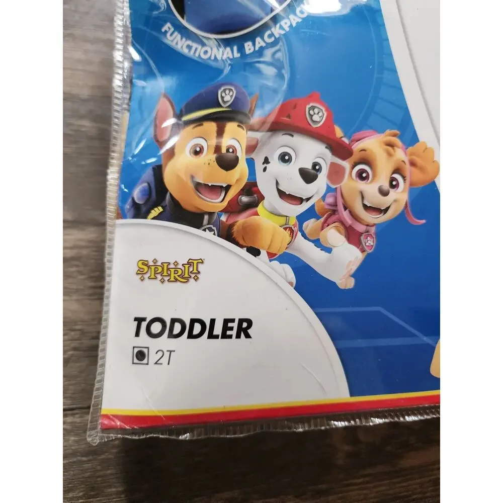 Spirit Halloween Toddler Chase Deluxe Costume PAW Patrol Size 2T Extra Chase Bag